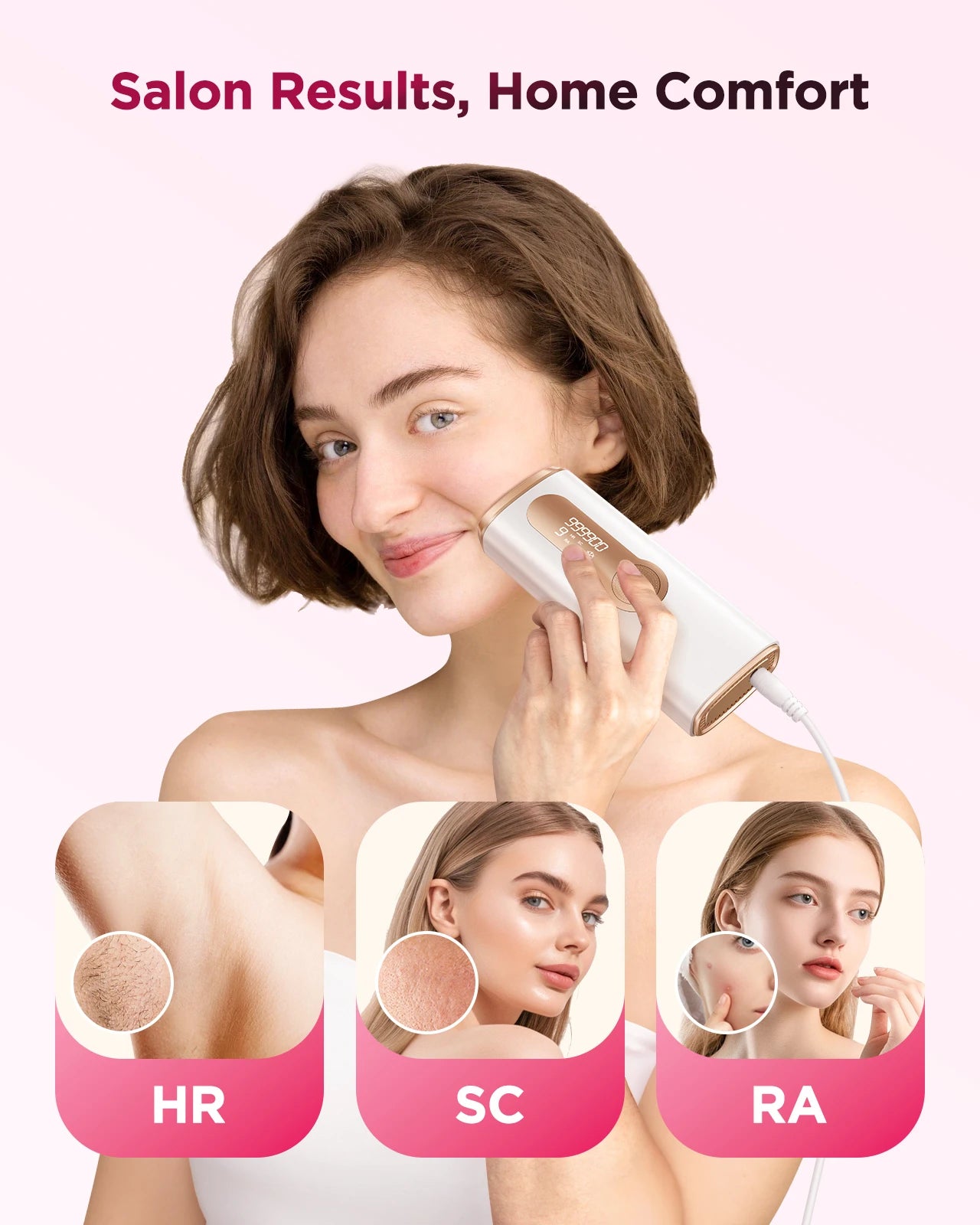 IPL Laser Hair Removal Device Ice-Cooling 3 in 1 Painless 16J Photoepilator Permanent Whole Body Home Treament for Men and Women